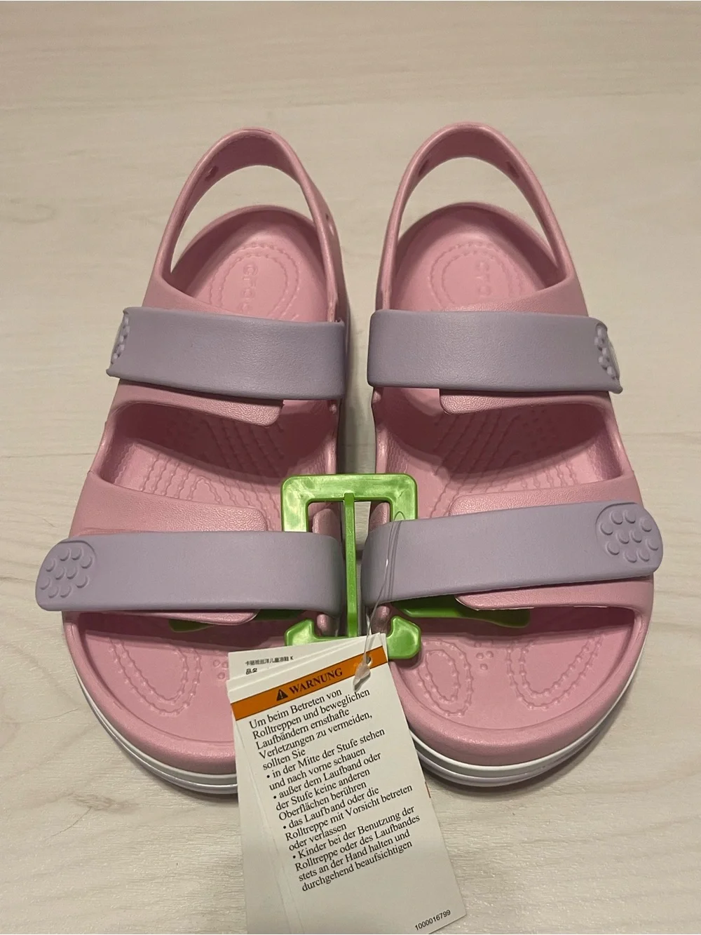 CROCS Pink Sandals with Lavender Straps